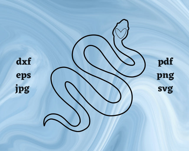 Snake Heart SVG Cut File SVG Northern Light SVG 