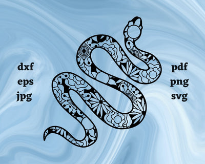 Snake Mandala SVG Cut File SVG Northern Light SVG 