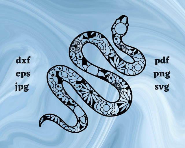 Snake Mandala SVG Cut File SVG Northern Light SVG 