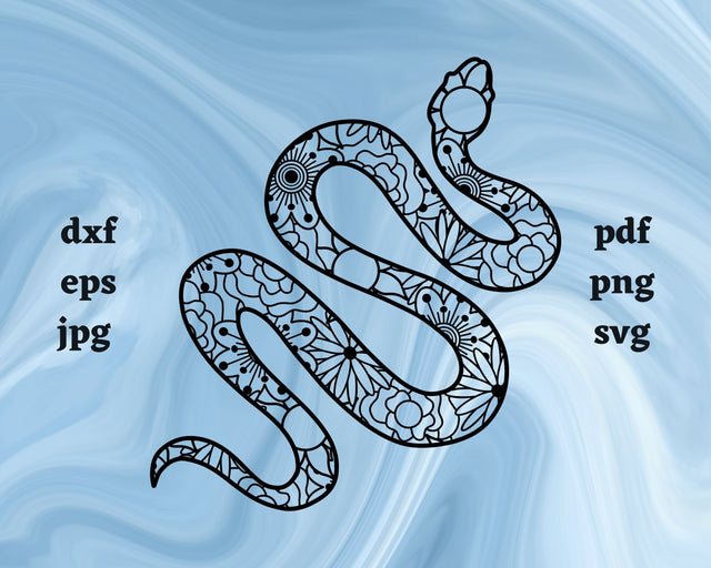 Snake Mandala SVG Cut File SVG Northern Light SVG 