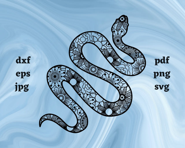 Snake Mandala SVG Cut File SVG Northern Light SVG 