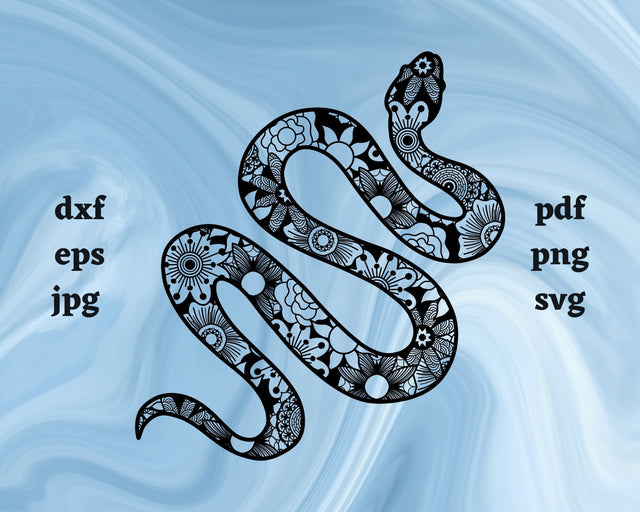 Snake Mandala SVG Cut File SVG Northern Light SVG 