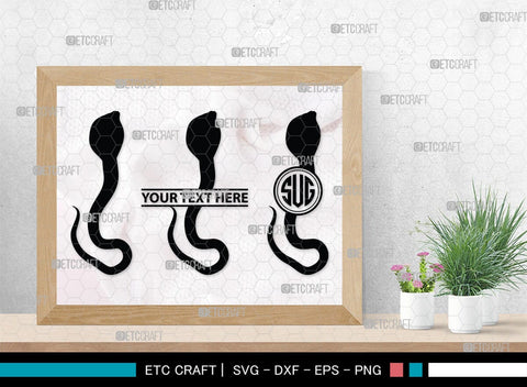 Snake Monogram, Snake Silhouette, Snake SVG, Serpent Svg, Viper Snake Svg, Cobra Svg, Snake Reptile Svg, SB00322 SVG ETC Craft 