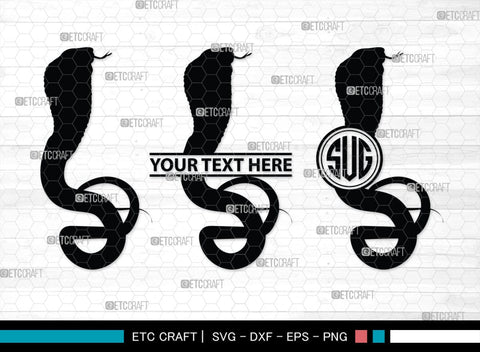 Snake Monogram, Snake Silhouette, Snake SVG, Serpent Svg, Viper Snake Svg, Cobra Svg, Snake Reptile Svg, SB00322 SVG ETC Craft 
