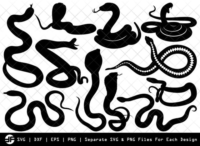 Snake SVG | Animal SVG | Silhouette Bundle | SVG Cut File SVG ETC Craft 