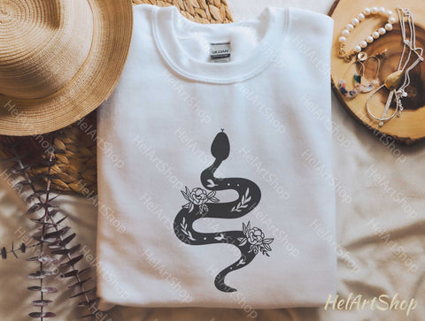 Snake SVG, Floral Snake SVG, Boho svg SVG _HelArtShop_ 