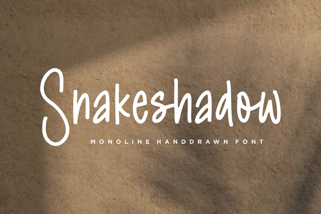 Snakeshadow is a Monoline Handdrawn Font Font Letterative 