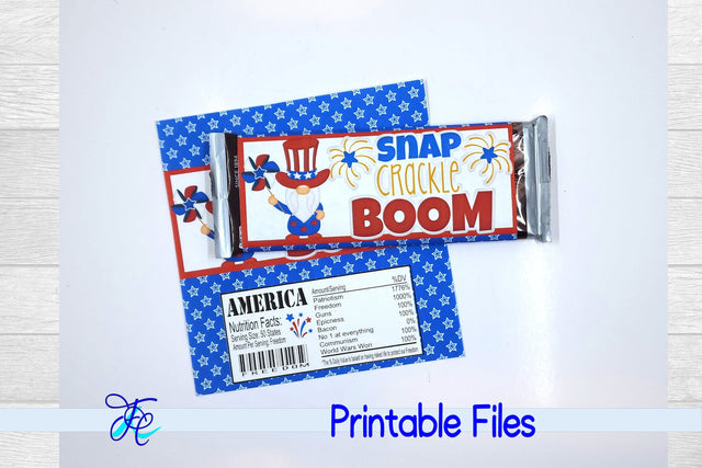 Snap Crackle Boom Candy Bar Wrapper 3D Paper Family Creations 