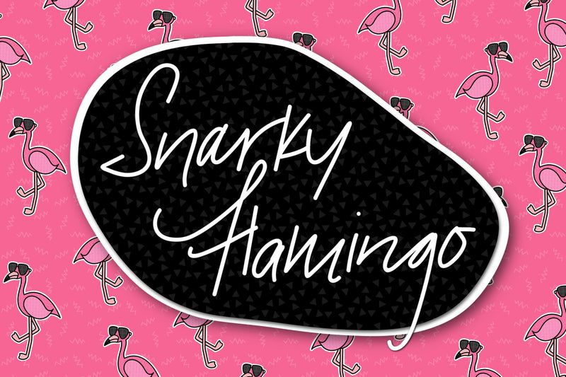Snarky Flamingo Font Kitaleigh 