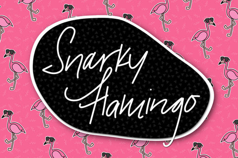 Snarky Flamingo Font Kitaleigh 