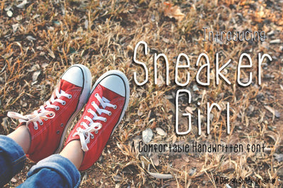 Sneaker Girl Font Design Shark