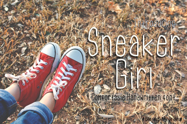 Sneaker Girl Font Design Shark