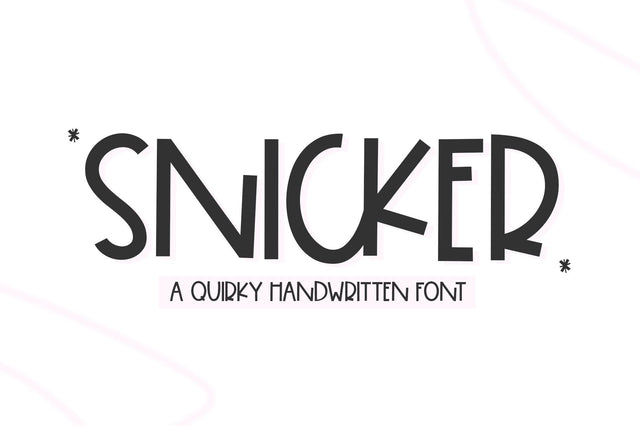 Snicker - Fun Handwritten Font Font KA Designs 