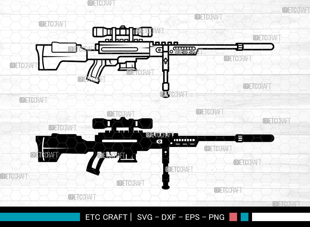 Man And Rifle Svg Sniper Rifles SVG, Sniper Rifles SVG, Arctic Warfare Magnum Svg, Tikka ...