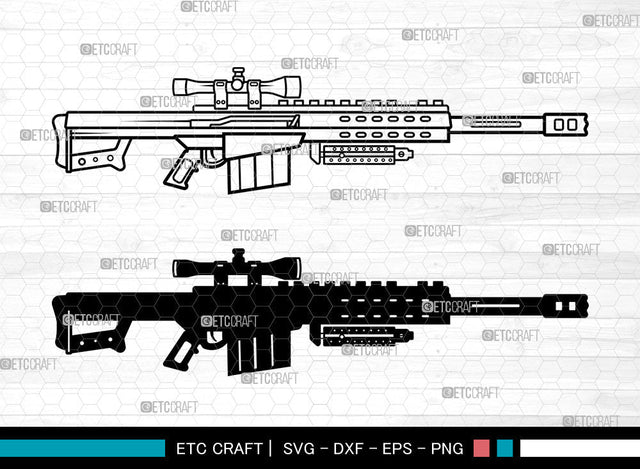 Sniper Rifles SVG, Sniper Rifles SVG, Arctic Warfare Magnum Svg, Tikka Sniper Rifle Svg, Barrett Mrad Svg, Telescopic Scope Svg, Sniper Rifles SVG ETC Craft 