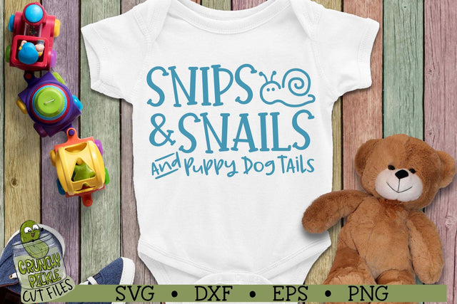 Snips and Snails Baby SVG File SVG Crunchy Pickle 
