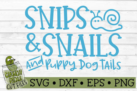 Snips and Snails Baby SVG File SVG Crunchy Pickle 