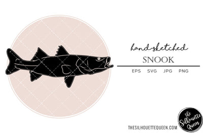 Snook Hand sketched, hand drawn vector clipart SVG Loveleen Kaur 