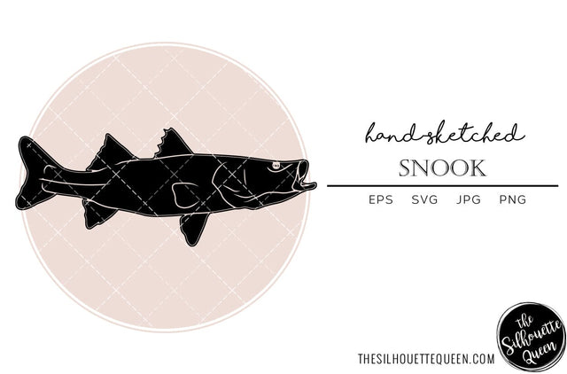 Snook Hand sketched, hand drawn vector clipart SVG Loveleen Kaur 