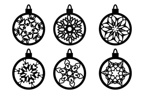 Snow Balls Design Bundle. Christmas Snow Balls Laser Cut SVG SVG Evgenyia Guschina 