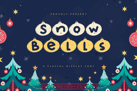 Snow Bells - Playful Display Font Font Alpaprana Studio 