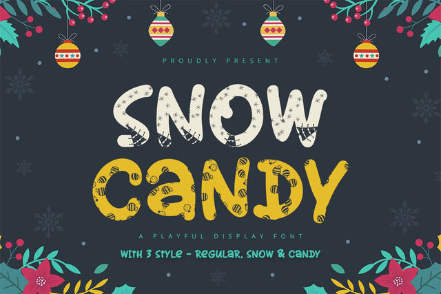 Snow Candy - Playful Display Font Font Alpaprana Studio 