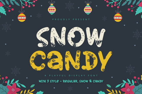 Snow Candy - Playful Display Font Font Alpaprana Studio 