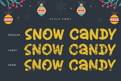 Snow Candy - Playful Display Font Font Alpaprana Studio 
