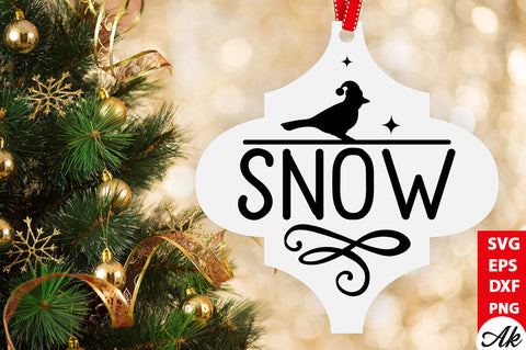 snow Cardinal Arabesque SVG akazaddesign 