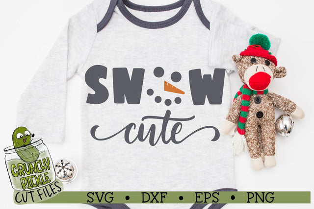 Snow Cute Snowman SVG Cut File SVG Crunchy Pickle 