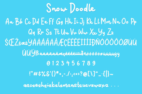 Snow Doodle | Handwritten Monoline Font Font Katario Studio 