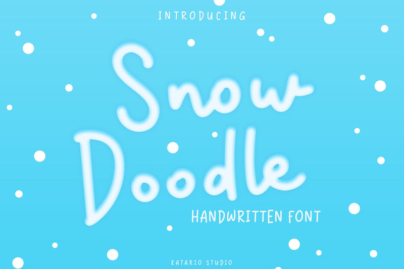 Snow Doodle | Handwritten Monoline Font Font Katario Studio 