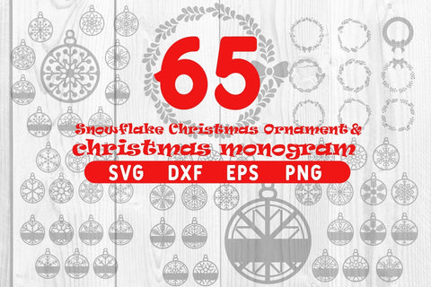 snow flake ornament & monogram SVG dadan_pm 