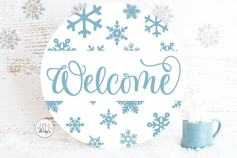 Snow Flurries Round SVG Bundle - Winter Sign Making Bundle SVG Diva Watts Designs 