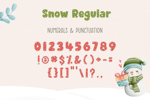 Snow Font - Cute Decorative Font Font AnningArts Design 