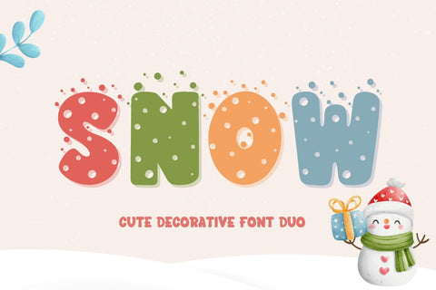 Snow Font - Cute Decorative Font Font AnningArts Design 