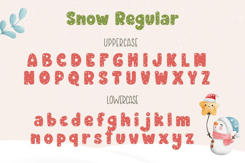 Snow Font - Cute Decorative Font Font AnningArts Design 