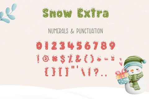 Snow Font - Cute Decorative Font Font AnningArts Design 