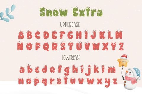Snow Font - Cute Decorative Font Font AnningArts Design 