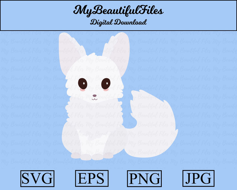 Snow fox - Animal SVG MyBeautifulFiles 