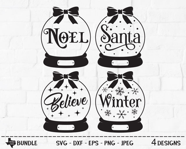 Snow Globe Bundle | Christmas SVG SVG Texas Southern Cuts 
