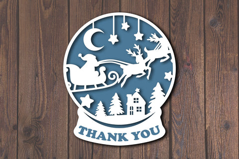 snow globe papercut SVG dadan_pm 