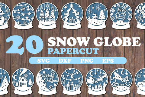 snow globe papercut SVG dadan_pm 