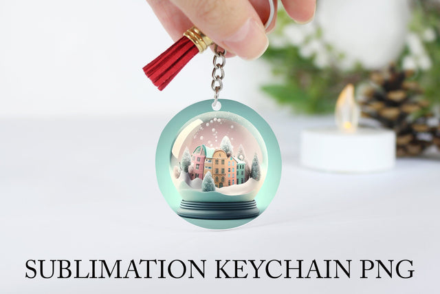 Snow Globe PNG. Keychain Sublimation. Winter Keychain Sublimation Olga Terlyanskaya 