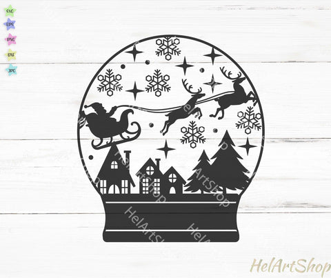 Snow Globe SVG, Christmas Globe SVG SVG _HelArtShop_ 