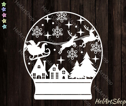 Snow Globe SVG, Christmas Globe SVG SVG _HelArtShop_ 