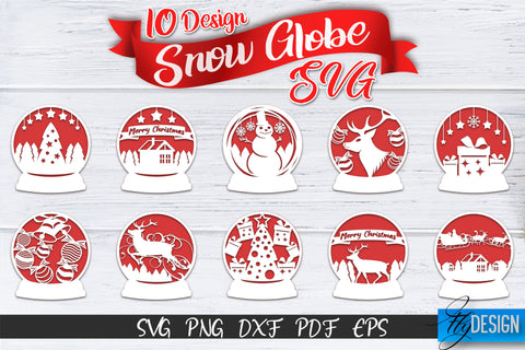 Snow Globe SVG. Christmas Snow Globe SVG. 3D Layered SVG. Crystal Ball SVG SVG Fly Design 