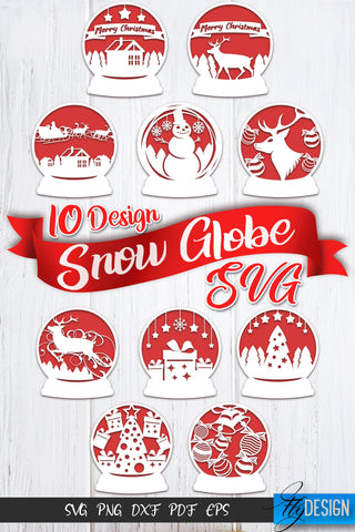 Snow Globe SVG. Christmas Snow Globe SVG. 3D Layered SVG. Crystal Ball SVG SVG Fly Design 