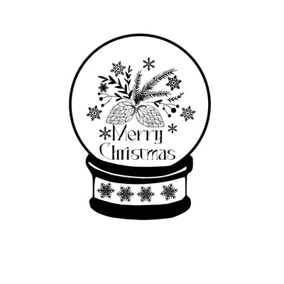 Snow Globe SVG, Digital Download, Winter Scene SVG, Christmas Snow Globe Cut File, Winter Svg, Snow Svg, Christmas Clipart, Snow Png SVG Whitetailcrafts 