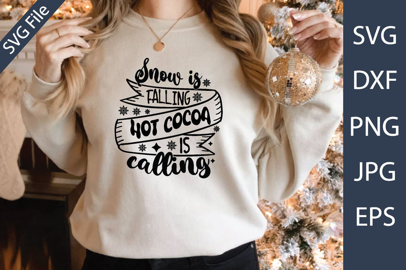 Snow is falling hot cocoa is calling SVG md faruk hossain 